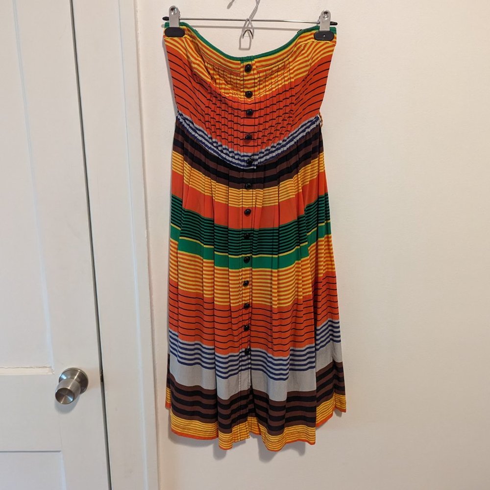 Anthropologie Plenty by Tracy Reese "Striped Stripes" Sleeveless Silk Dress - Picture 2 of 12